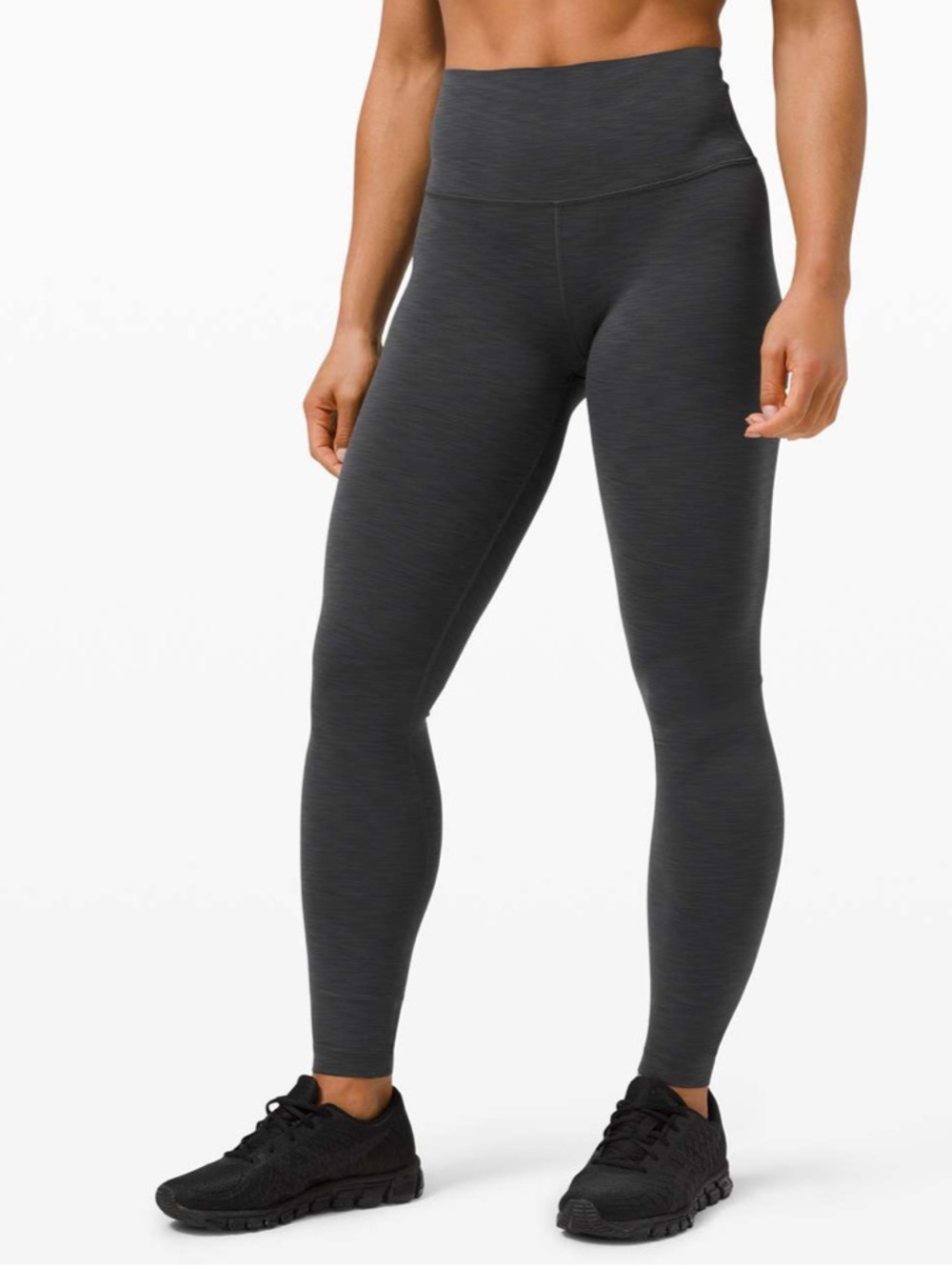 Lululemon Wunder Train High Rise Tights- heather graphite gray- sz 6 inseam 25”